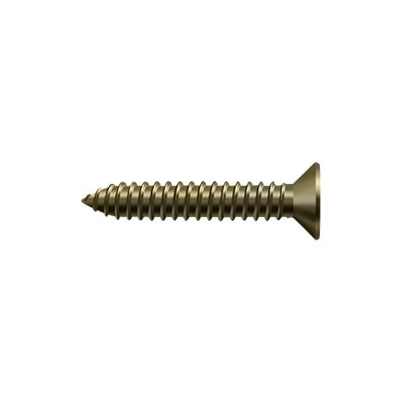 Deltana Wood Screw, #14, 1-1/2 in, Antique Brass Brass Flat Head Phillips Drive SCWB14125U5